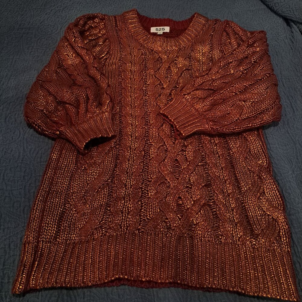 Maroon and Gold Chunky Sweater